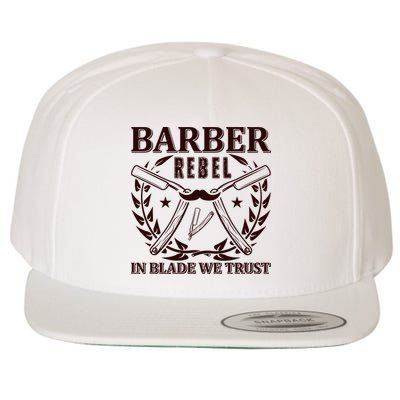Barber Rebel In Blade We Trust Wool Snapback Cap