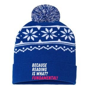 Because Reading Is What Fundatal Drag Race Drag Queen Meaningful Gift USA-Made Snowflake Beanie