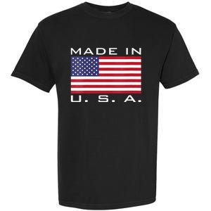 BORN & RAISED IN USA FLAG AMERICAN MADE BRED AMERICA Garment-Dyed Heavyweight T-Shirt