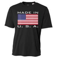 BORN & RAISED IN USA FLAG AMERICAN MADE BRED AMERICA Cooling Performance Crew T-Shirt