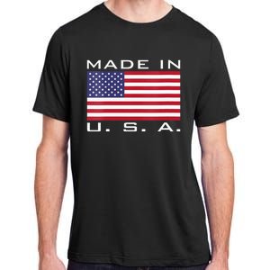 BORN & RAISED IN USA FLAG AMERICAN MADE BRED AMERICA Adult ChromaSoft Performance T-Shirt