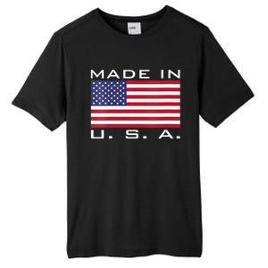 BORN & RAISED IN USA FLAG AMERICAN MADE BRED AMERICA Tall Fusion ChromaSoft Performance T-Shirt