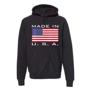 BORN & RAISED IN USA FLAG AMERICAN MADE BRED AMERICA Premium Hoodie