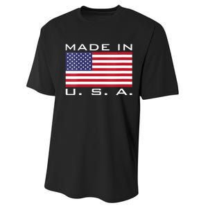 BORN & RAISED IN USA FLAG AMERICAN MADE BRED AMERICA Performance Sprint T-Shirt