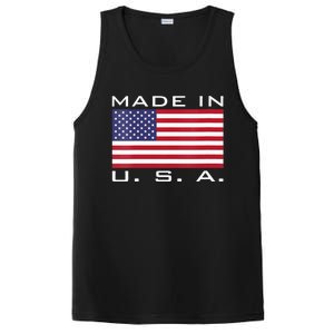 BORN & RAISED IN USA FLAG AMERICAN MADE BRED AMERICA PosiCharge Competitor Tank