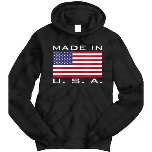 BORN & RAISED IN USA FLAG AMERICAN MADE BRED AMERICA Tie Dye Hoodie