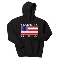 BORN & RAISED IN USA FLAG AMERICAN MADE BRED AMERICA Kids Hoodie