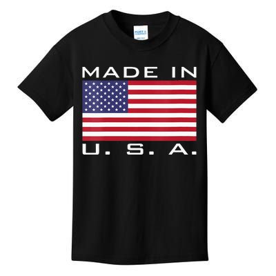 BORN & RAISED IN USA FLAG AMERICAN MADE BRED AMERICA Kids T-Shirt