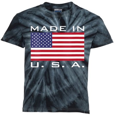 BORN & RAISED IN USA FLAG AMERICAN MADE BRED AMERICA Kids Tie-Dye T-Shirt