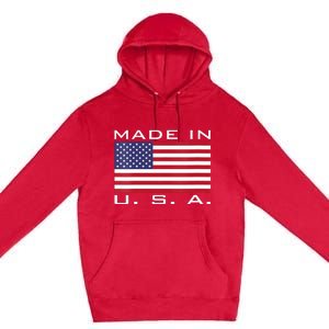 BORN & RAISED IN USA FLAG AMERICAN MADE BRED AMERICA Premium Pullover Hoodie