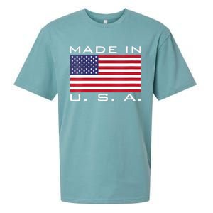 BORN & RAISED IN USA FLAG AMERICAN MADE BRED AMERICA Sueded Cloud Jersey T-Shirt