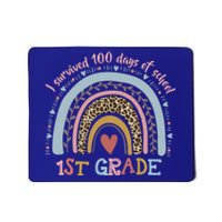 Boho Rainbow I Survived 100 Days Of 1st Grade School Student Funny Gift Mousepad