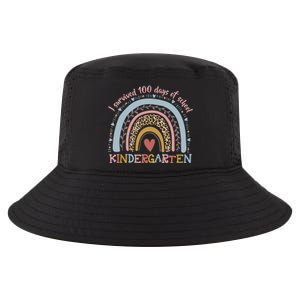 Boho Rainbow I Survived 100 Days Of Kindergarten Student Gift Cool Comfort Performance Bucket Hat