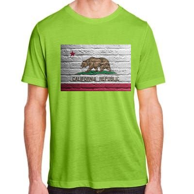 Brick California Republic Bear Flag Adult ChromaSoft Performance T-Shirt