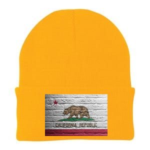 Brick California Republic Bear Flag Knit Cap Winter Beanie