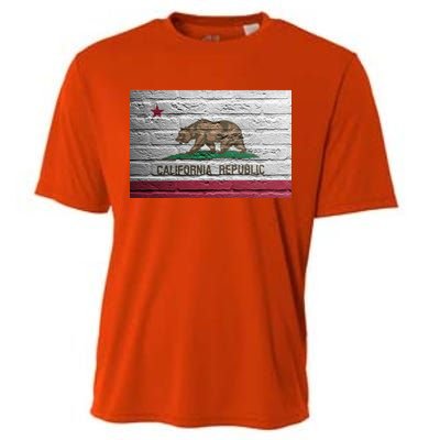 Brick California Republic Bear Flag Cooling Performance Crew T-Shirt