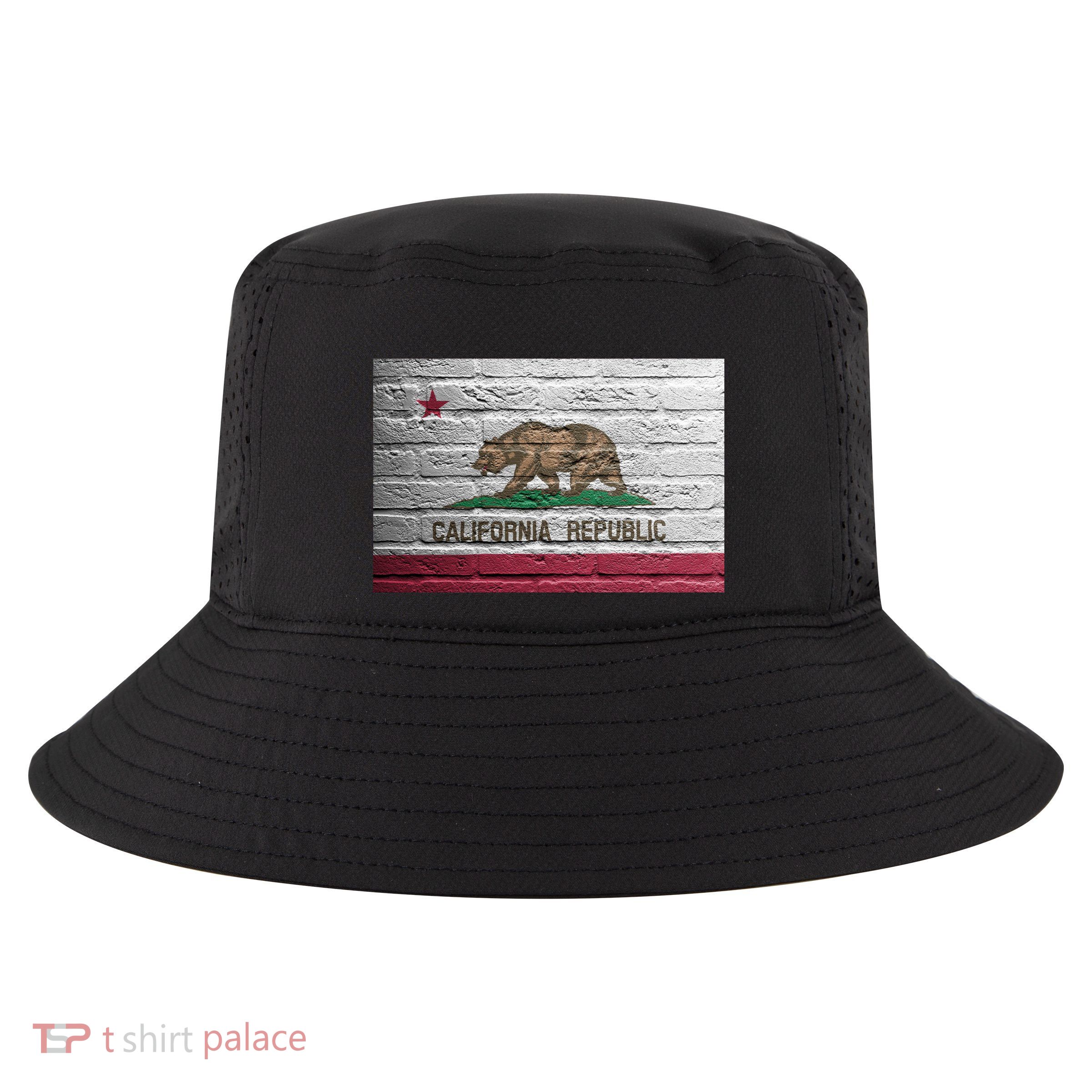 Brick California Republic Bear Flag Cool Comfort Performance Bucket Hat