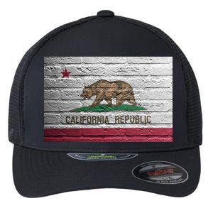 Brick California Republic Bear Flag Flexfit Unipanel Trucker Cap