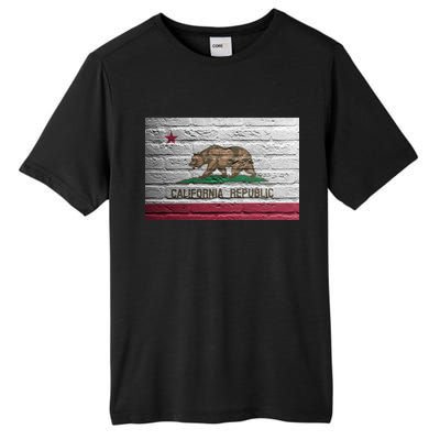 Brick California Republic Bear Flag Tall Fusion ChromaSoft Performance T-Shirt