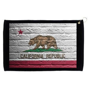 Brick California Republic Bear Flag Grommeted Golf Towel