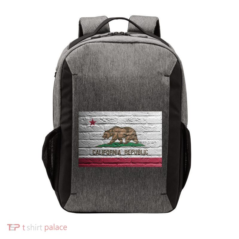 Brick California Republic Bear Flag Vector Backpack