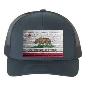 Brick California Republic Bear Flag Yupoong Adult 5-Panel Trucker Hat