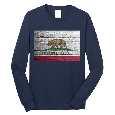 Brick California Republic Bear Flag Long Sleeve Shirt