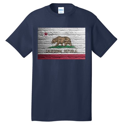 Brick California Republic Bear Flag Tall T-Shirt