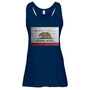 Brick California Republic Bear Flag Ladies Essential Flowy Tank