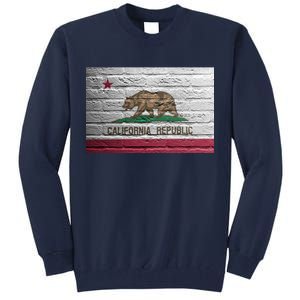 Brick California Republic Bear Flag Tall Sweatshirt