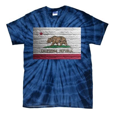 Brick California Republic Bear Flag Tie-Dye T-Shirt