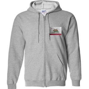 Brick California Republic Bear Flag Full Zip Hoodie