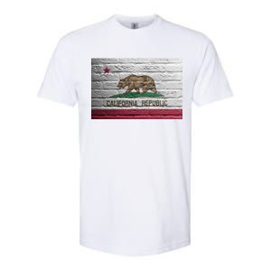 Brick California Republic Bear Flag Softstyle CVC T-Shirt