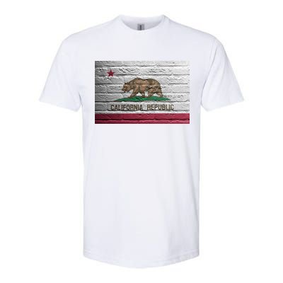 Brick California Republic Bear Flag Softstyle CVC T-Shirt