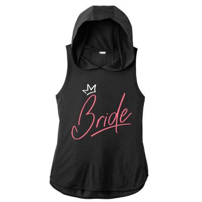 Bride Crown Ladies PosiCharge Tri-Blend Wicking Draft Hoodie Tank