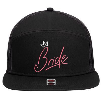 Bride Crown 7 Panel Mesh Trucker Snapback Hat