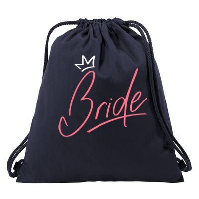 Bride Crown Drawstring Bag