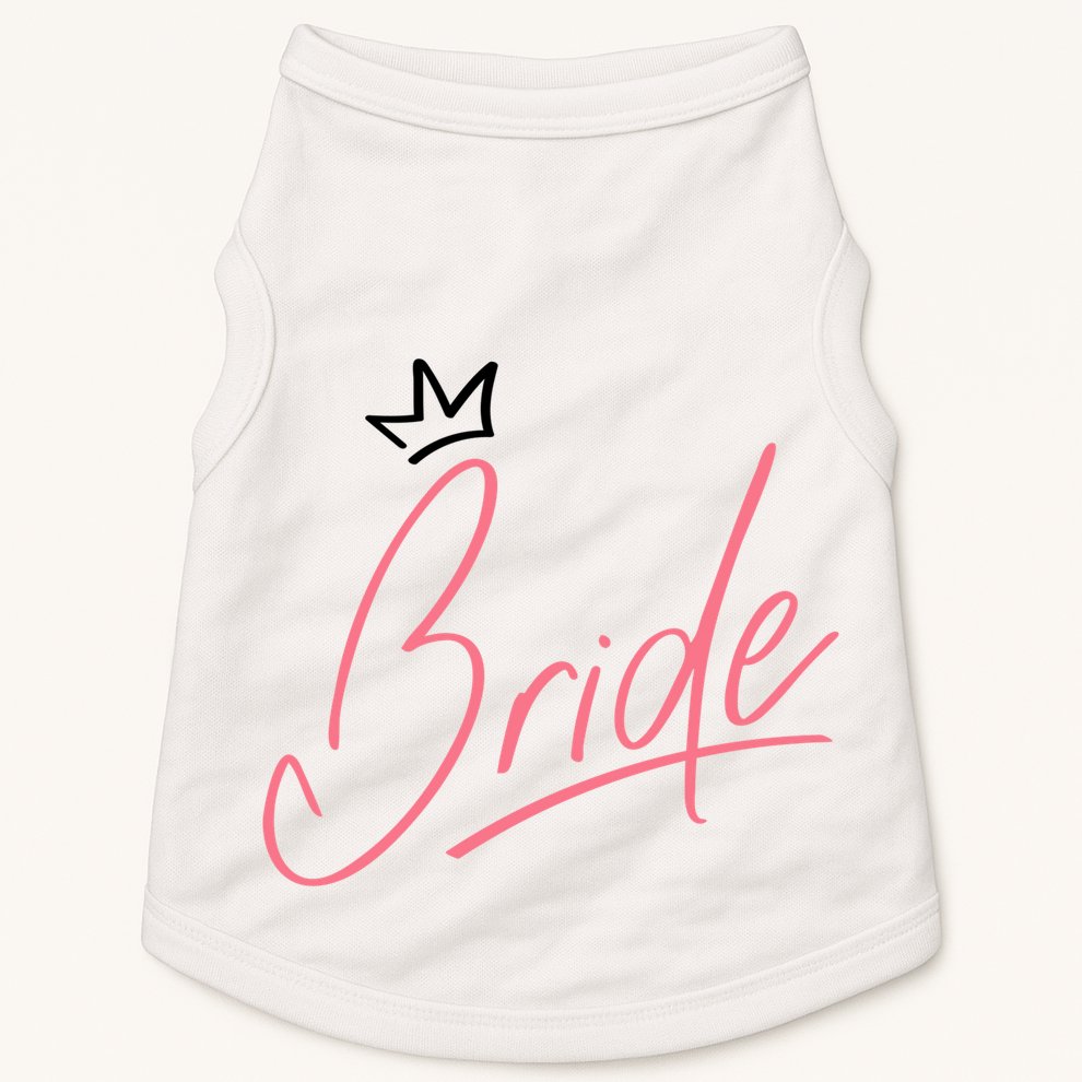 Bride Crown Doggie Tank