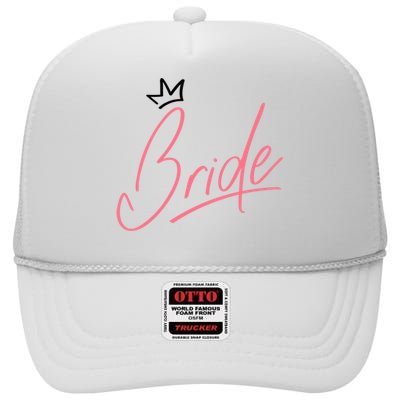 Bride Crown High Crown Mesh Back Trucker Hat