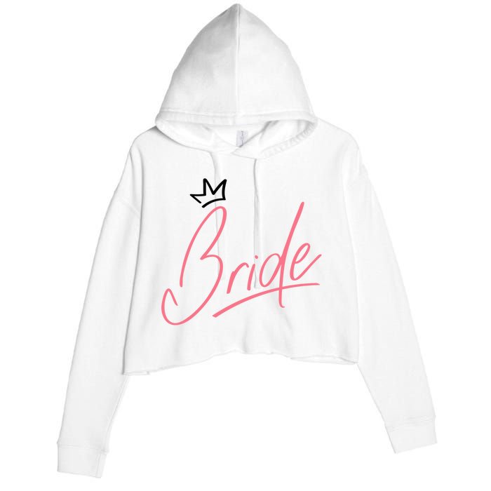 Bride Crown Crop Fleece Hoodie