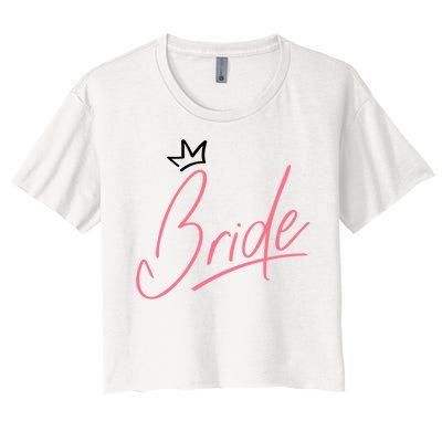 Bride Crown Women's Crop Top Tee