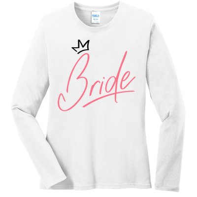 Bride Crown Ladies Long Sleeve Shirt