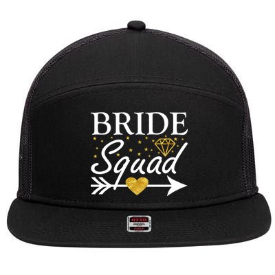 Bride Squad Arrow 7 Panel Mesh Trucker Snapback Hat