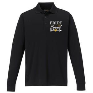 Bride Squad Arrow Performance Long Sleeve Polo