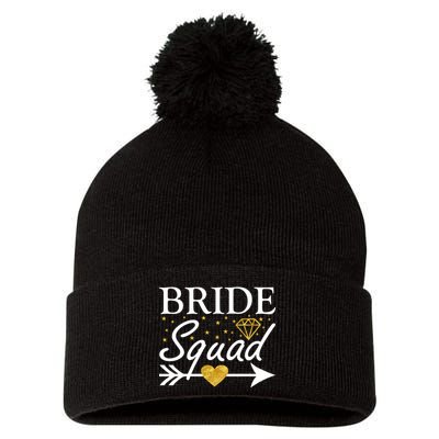 Bride Squad Arrow Pom Pom 12in Knit Beanie