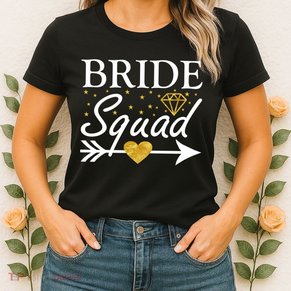 Bride Squad Arrow Womens T-Shirt