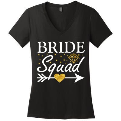 Bride Squad Arrow Women's V-Neck T-Shirt