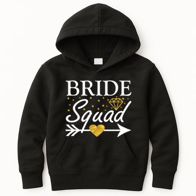 Bride Squad Arrow Kids Hoodie