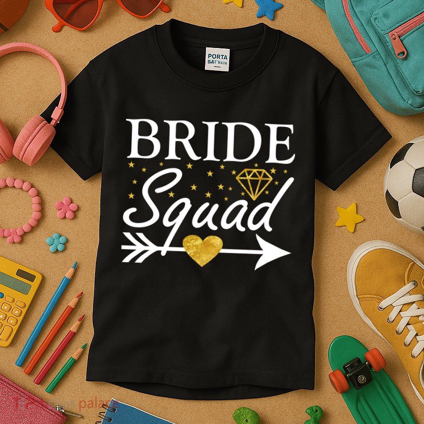 Bride Squad Arrow Kids T-Shirt