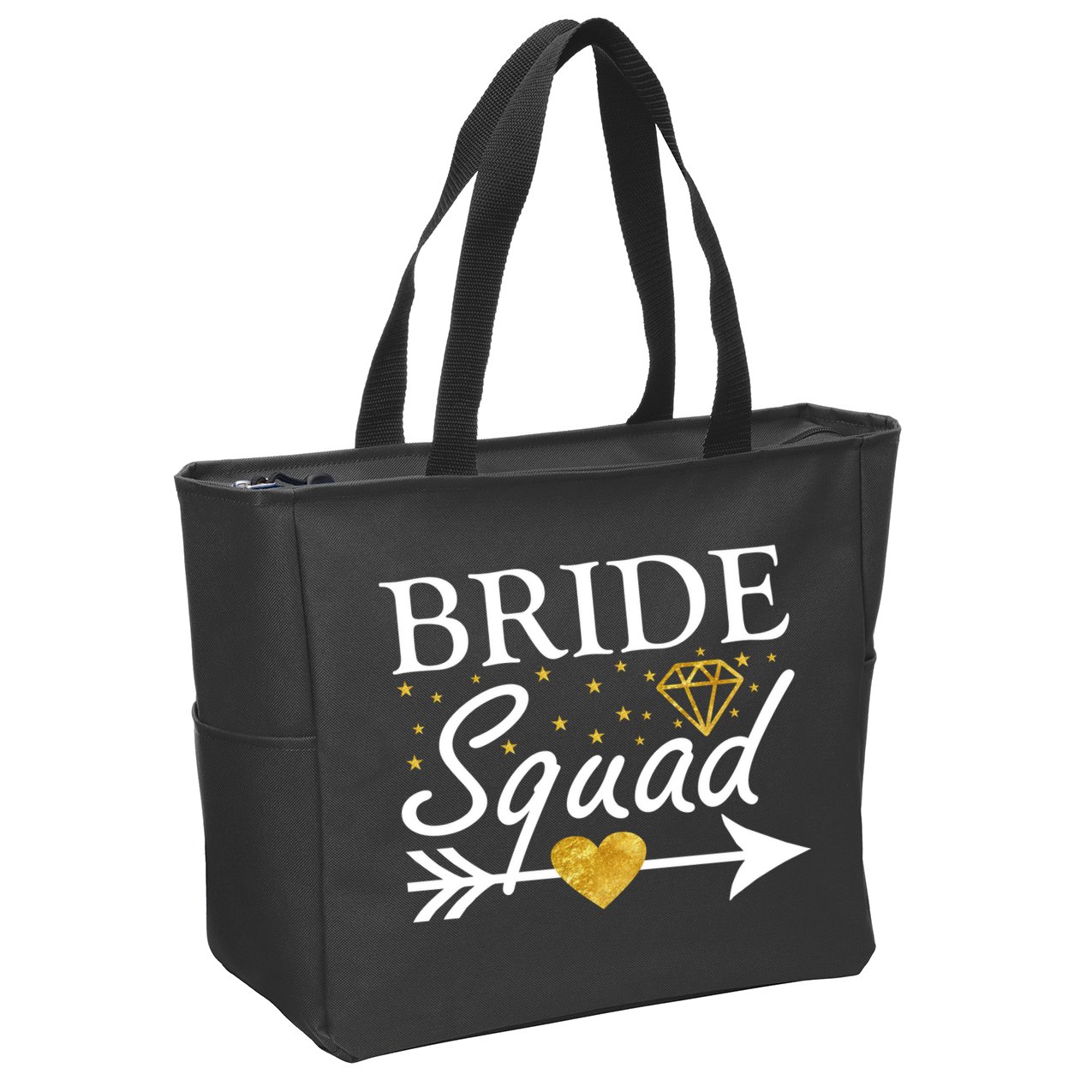 Bride Squad Arrow Zip Tote Bag